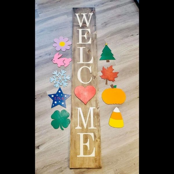 Interchangeable Welcome Sign